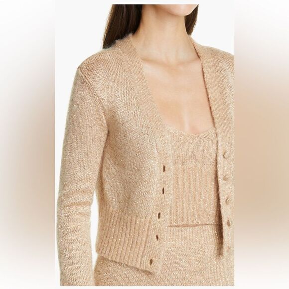 Altuzarra Isa Sequin Crop Cardigan size large, NWT - Picture 3 of 13